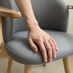 a chair as a hand