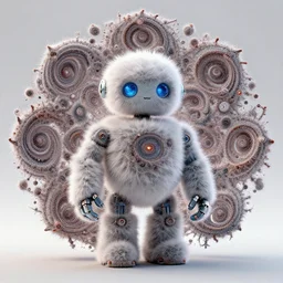 a fluffy robot fractal:: by Martine Johanna and Simon Stålenhag and Chie Yoshii and Casey Weldon and Guillermo del toro :: ornate, dynamic, particulate, intricate, elegant, highly detailed, centered, artstation, smooth, sharp focus, octane render, 3d