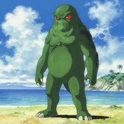 Cthulhu destroyer of worlds goes on vacation, anime by Katsuhiro Otomo