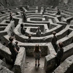 the HR Giger kids maze stock photo