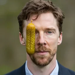 benedict cumberbatch face on a pickle
