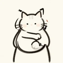 a cat holding a cat, loop style