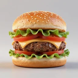 a burger, midjourney ai style
