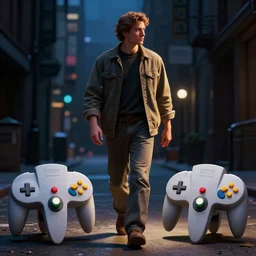 Nintendo64 Screenshots, A man walking in a dark city