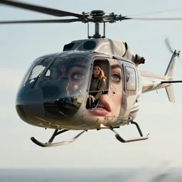 margot robbie jumping off a helicopter, hyper realistic faces, beautiful eyes, cinematic, long shot, hyper detailed, 8 5 mm photograph, 8 k resolution, film still, sharp lens, wide lens