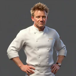gordon ramsay, a high - poly render by a senior character artist, trending on polycount, dau - al - set, high - poly, rendered in unreal engine, rendered in maya
