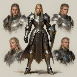character design art by jama jurabaev, gothic armored shieldmaiden, science fiction, imperial military, dynamic pose, trending on artstation, high quality, thick brush stroke, paint textures, portrait, symmetry, sparths, andree wallin, edvige faini, balaskas