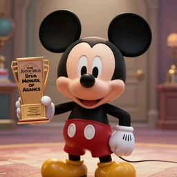 mickey mouse photograph from a cinematic movie, award winning, great photography