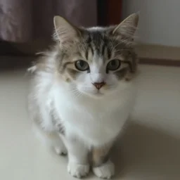 a cat with bird like feathers. caught on camera! Blurry