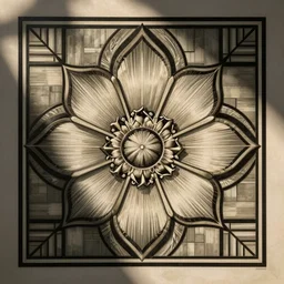 flower, ( ( art nouveau ) ), ( ( ( art deco ) ) ), ( balanced ), intricate detail, ( ( ( geometric ) ) ), by ( escher ) and frank lloyd wright and ( hr geiger ) and wojciech siudmak