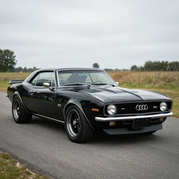 blackest black audi camaro b 1 ( 1 9 6 7 ), restomod, establishing shot