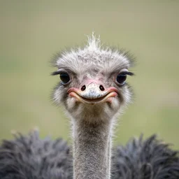 ostrich face in dragonfruit