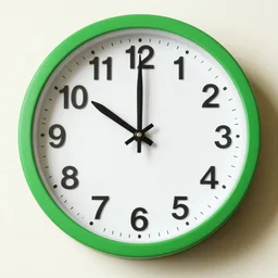 a green clock