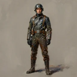 a full length body portrait of a 1 8 9 0 s sci - fi pilot, dark enlightenment, alchemy, nigredo, digital painting, by tom lovell, zdzislaw beksinski, jack kirby, alex malveda, greg staples