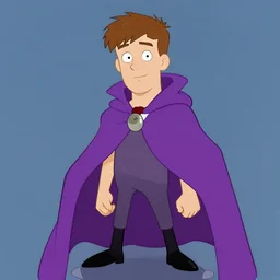 Murdoc Niccals wearing a purple cape, official art by Jamie Hewlett