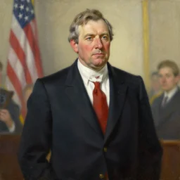 oil painting by george tooker of a satirical presidential run