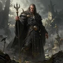 bill skarsgard as a evil, dangerous alchemist, fantasy concept art, by greg rutkowski