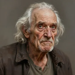 Wrinkly old man, mighty looking, digital painting, lots of details, 4k