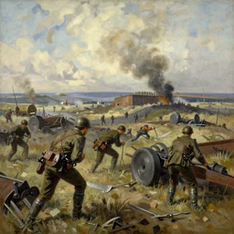 thomas kinkade drawing of world war 1 battlefield