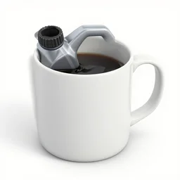 mug filled with gasoline