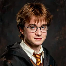 harry potter portrait in the style of caravaggio