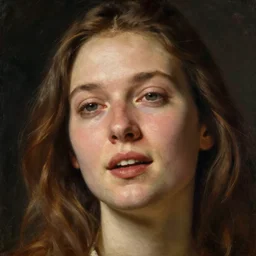 close up portrait of digeridoo singer. painting by gertrude abercrombie, fra angelico