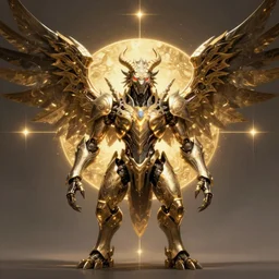 a mech manticore with large wings, subject centered in the frame, rule of thirds, golden ratio , scifi, intricate glowing mecha armor, elegant, Dungeons and Dragons manticore, highly detailed cybernetic body, ornate patterns, digital painting, artstation, concept art, smooth, sharp focus, illustration, art by Artgerm and moebius and Peter Mohrbacher