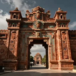 The gate to the eternal kingdom of Aztecs, fantasy, digital art, HD, detailed.