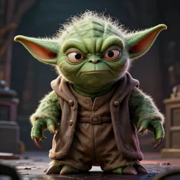 furious angry evil, evil, evil, evil big huge yoda, serial killer, bad guy
