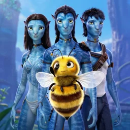 bee movie poster fused with avatar the last air bender