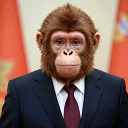 vladimir putin in a monkey suit, real life, photograph, realistic, 8 k