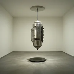 teleportation machine in an empty room, with the feeling of being completely alone in the world by beeple and nick knight, style of neo - expressionist