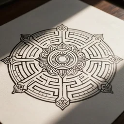 line art mandala labyrinth