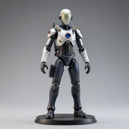chell from portal, actionfigure, studio lighting, product shoot