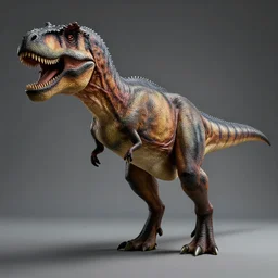 studio portrait photograph of a tyrannosaurus rex