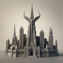 digital matte painting city carved out yggdrasil