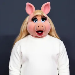 kanye west dressed as miss piggy