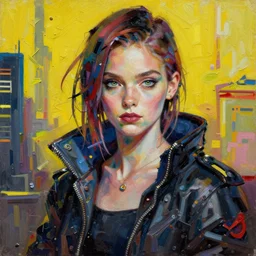 ukiyo - e cyberpunk rooney mara, intricate oil painting by greg rutkowski, trending on artstation