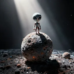 space photo of a alien on top of oumuamua, NASA, James Webb official image