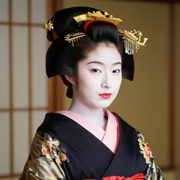 Portrait Photograph of a Japanese Geisha Kentmere 100