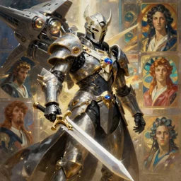 the jedislayer lavaknight of the nuclear thundertropper spaceship with a white sword of bone character fantasy art concept sci - fi, cinematic photograph vividly detailed digital painting by greg rutkowsky, by alphonse mucha, by android jones, by h. r. giger, by max chroma, by peter moorbacher