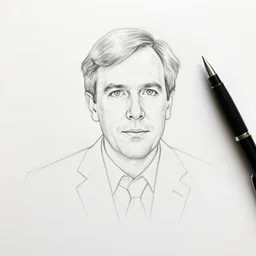 continuous single line contour - drawing of grega thunburger, pen on white paper