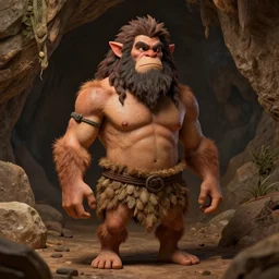 Mrbeast as a cave man , digital art , hyperdetailed , trending on artstation , matte painting , CGSociety , pinterest