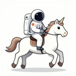 astronaut riding a unicorn by moebius