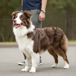 australian shepherd in techwear
