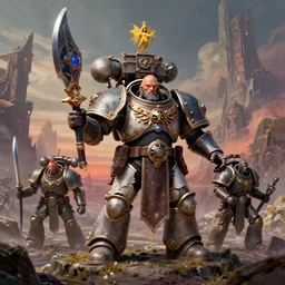 full body portrait of a god of creativity from warhammer 4 0 k, on a fantasy landscape, by hr giger, greg rutkowski, luis royo, wayne barlowe and cristian sauret, 8 k