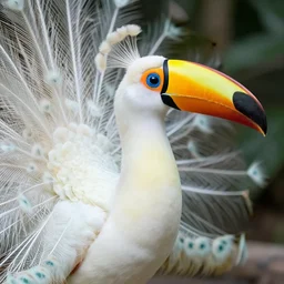 albino peacock toucan hd nature photography