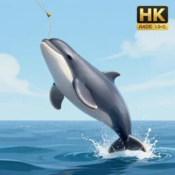 digital illustration of a narwhal jumping rope, photorealistic, deviantArt, artstation, artstation hq, hd, 4k resolution