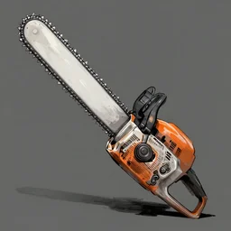 chainsaw sword, weapon concept art, heavy linework, painterly, trending on artstation