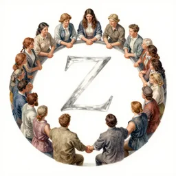 the circle complete centered zeta!!!!! symbol, diversity team handshakes, highly detailed, digital painting, watercolor, soviet realism, engraving, artstation, concept art, smooth, sharp focus, vivid grunge, manga, illustration, unreal engine 5, 8 k, art by bilibin and kuvshinov and malevich and mucha